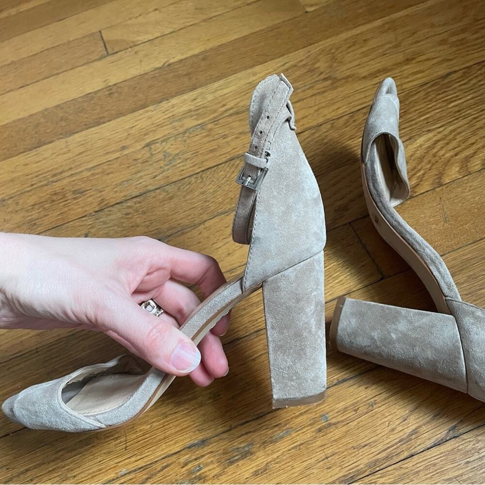 Vince Camuto Tan Heeled Sandals with Ankle Strap - Picture 9 of 10